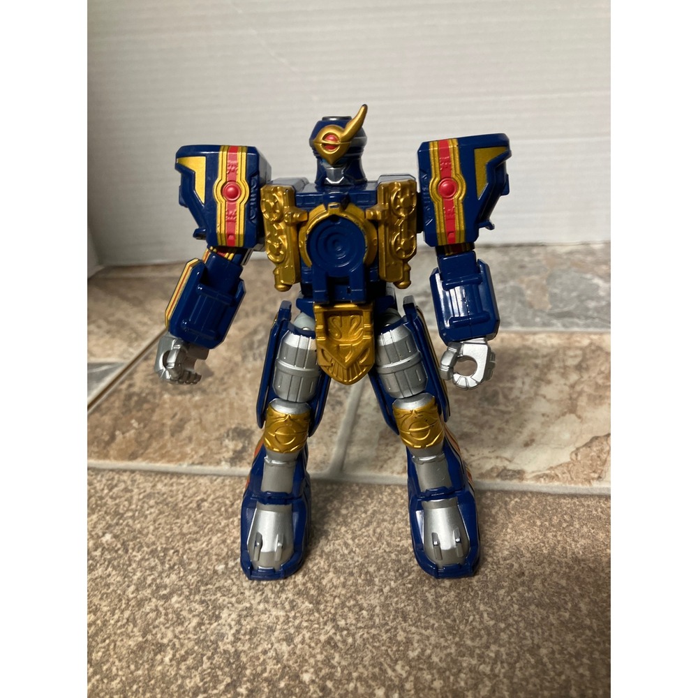 Blue Gold Robot Action‎ Figure Toy Collectible Display